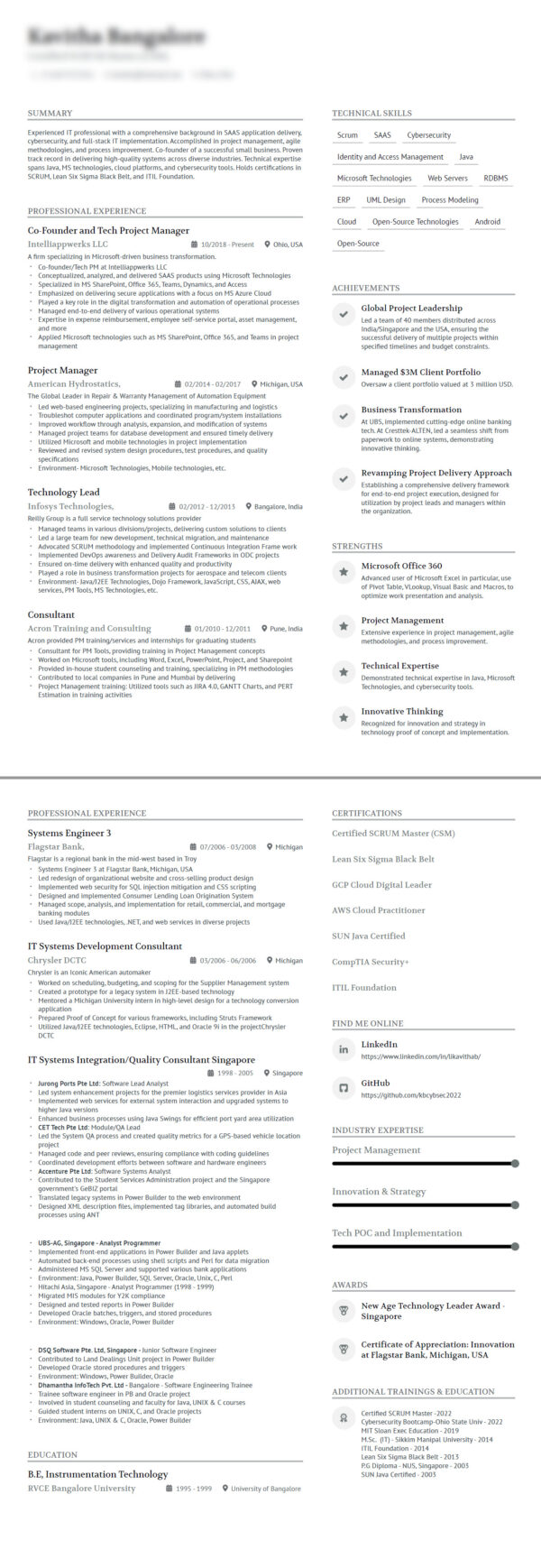 Scrum Master Resume sample